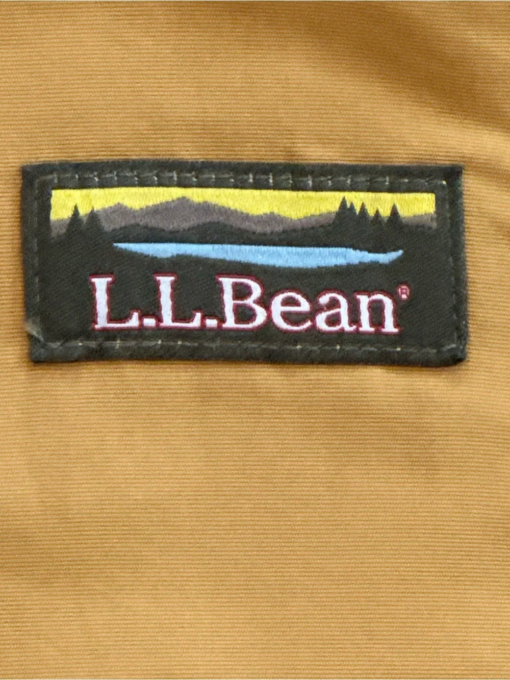 LL Bean Mountain Classic Jacket Full Zip  Colorblock Tan Navy Blue Mens Medium M